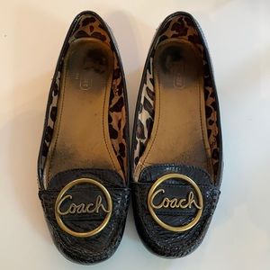 Coach patent leather flats black 7.5